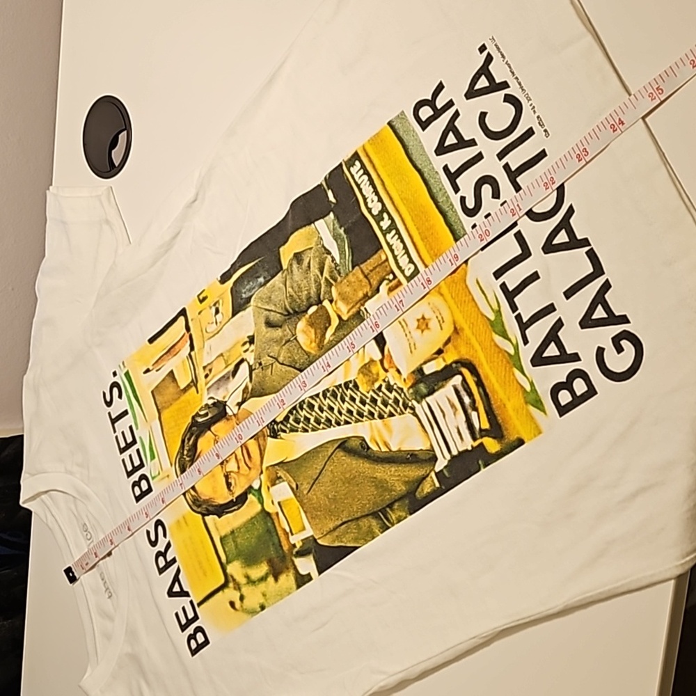 White Graphic Short Sleeve Tee - Bears. Beets. Battlestar Galactica. - Picture 5 of 8